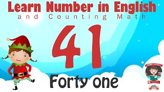 Learn Number Forty one 41 in English amp Counting Math [upl. by Learsi43]