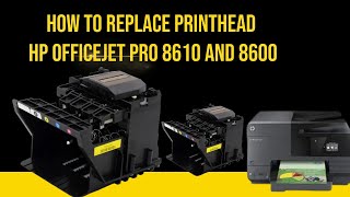 how to replace printhead HP Officejet Pro 8600 Pro 8610 Pro 8620 Pro 8630 Pro 8640 and Pro 8660 [upl. by Seravat]