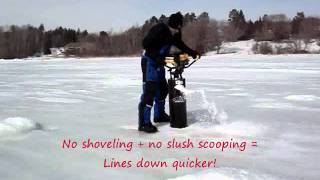 Icehogger  Drilling through 48 inches of ice [upl. by Carder]