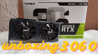 UNBOXING RTX 3060 MARCA PALIT REALMENTE INSANA [upl. by Yenwat]