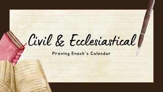 Civil and Ecclesiastical Hebrew New Years  Proving Enochs Solar Calendar — An American Exodus [upl. by Khan]