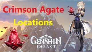 Genshin Impact Crimson Agate 79 Locations Oculi of Dragonspine [upl. by Naerol]