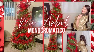 Decoración de mi Árbol de Navidad con un solo color 🎄Navidad 2024 [upl. by Brigette]