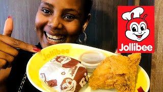 Botswana Youtuber First Time Eating Jollibee🇵🇭 Mukbang  Philippines [upl. by Honna]