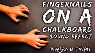 Fingernails on a Chalkboard Sound Effect  Various Blackboard Horror Screech Sounds  Royalty Free [upl. by Inaj]