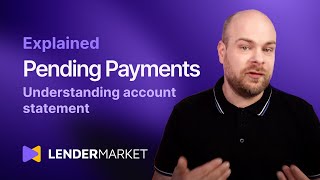 Understanding Pending Payments account statement  Lendermarket Tutorial [upl. by Kynan]