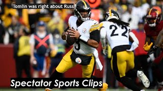 Mike Tomlin was right to start Russ  Steelers rally past Commanders  Spectator Sports Clips [upl. by Sitoiyanap]