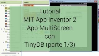 Tutorial 13  App MultiScreen con TinyDB  MIT App Inventor 2 [upl. by Eilyak]