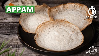 Appam Recipe  How to make Appam without Yeast  Kerala Appam  Appam Batter Recipe  Cookd [upl. by Ardnuassak637]