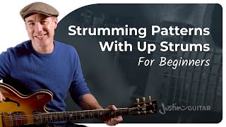 Easy Strumming Patterns With Up Strums  Guitar for Beginners [upl. by Madel]