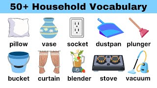 Household Items  Household Vocabulary  English Vocabulary [upl. by Adyl]