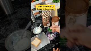 Malai sandwich  Sandwich recipe  Easy to made recipe sandwich easyrecipe youtubeshorts foryou [upl. by Airyk539]