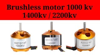 Brushless DC Motor 1000 kv 1400kv  2200 Kv Bldc motor [upl. by Minta666]