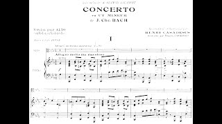 Viola Concerto in the Style of JC Bach in C Minor By Henri Casadesus with Score [upl. by Airun]