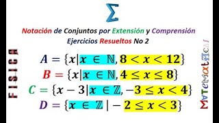 Notación de Conjuntos por Extensión y Comprensión  Ejemplo 2 [upl. by Nakeber]