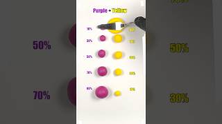 Purple Vs Yellow  Very Satisfying Color Mixing colormixing art [upl. by Gabey]