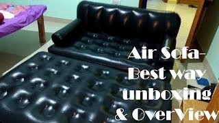 Bestway Air Sofa cum Bed 5 in 1 unboxing and review  air sofa bed lowest price [upl. by Celle]