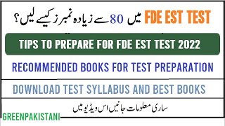 Tips to Prepare FDE EST Test 2022  Download Best Recommended Books for FDE EST Test Preparation [upl. by Gayner]