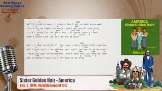 🎙 Sister Golden Hair  America Vocal Backing Track with chords and lyrics [upl. by Branca]