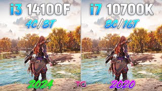 Core i3 14100F vs Core i7 10700K  4 Years Difference [upl. by Ansilma914]