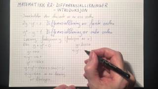 Matematikk R2 Differensiallikninger  introduksjon [upl. by Tiffi]