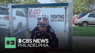 Ohio boy honors Johnny and Matthew Gaudreau with Halloween tribute [upl. by Schnabel]