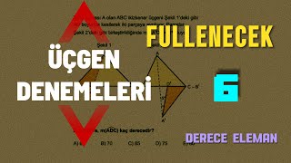 ÜÇGENLER DENEMESİ  6  FULLENECEK yks2025 tytdeneme yks tyt geometri tytmatematik [upl. by Annola]