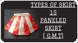 TYPES OF SKIRT  How do you cut a Panelled skirt  pattern making [upl. by Anit]