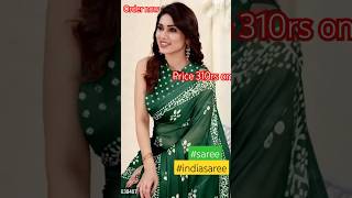 Green saree on glowroad sareecollection sare sareefashion Amazon shortvideo glowroad trending [upl. by Jemmy599]