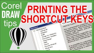 Printing full list of shortcut keys in CorelDraw [upl. by Eive999]