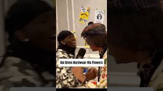 Kai Gives Nardwuar His Flowers kaicenat nardwuar interview funny funnyvideos clips fyp [upl. by Ron]