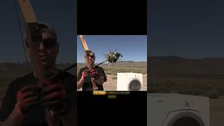 Grenade on arrow tip VS washing machine shorts viral [upl. by Ednihek]