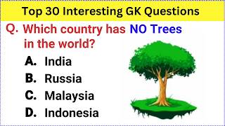 Top 30 Gk Question and Answer  Best Gk Questions and Answers  Gk Quiz in English  GK GS Question [upl. by Odel]