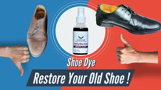 Leather Shoe Dye Color  Old Shoe Restoration [upl. by Bedad121]