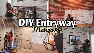 DIY EXTREME ENTRYWAY MAKEOVER ON A BUDGET  FRONT DOOR TRANSFORMATION  DECORATING IDEAS [upl. by Cohla]