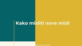 Kako misliti nove misli [upl. by Oria]