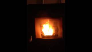 Englander 10cpm multi fuel pellet stove flame [upl. by Converse]