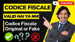 Verifica Codice Fiscale  Codice Fiscale Original Hai Ya Fake  Controllare Codice Fiscale Online [upl. by Ia216]