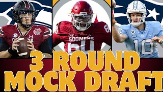 END OF SEASON 2024 NFL MOCK DRAFT  3 ROUNDS [upl. by Immac]