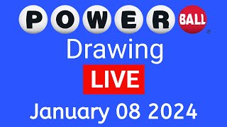 Powerball Drawing Live Results January 08 2024  Powerball Drawing Results Tonight [upl. by Twitt]