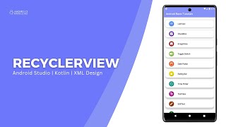 RecyclerView in Android Studio using Kotlin  Source Code  2024 [upl. by Kipton]