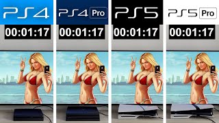 PS5 Pro vs PS5 vs PS4 Pro vs PS4  GTA 5 [upl. by Wojak]