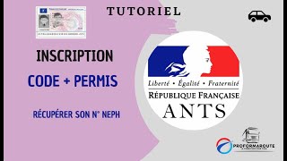 Inscription au code de la route et permis  Tuto ANTS  Permis B [upl. by Atniuq751]