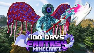 I Survived 100 Days in FANTASY Minecraft RPG [upl. by Ahsinyt]