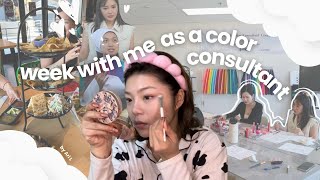 a week wme as a color analysis consultant🎨🌈grwm work gym vibes [upl. by Amalia]