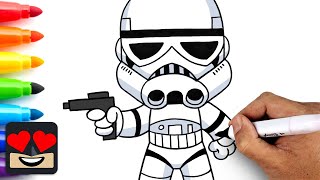 How To Draw Stormtrooper  Star Wars [upl. by Kirby]