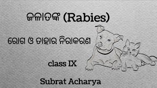 hydrophobia ଜଳାତଙ୍କ rabies  human health and diseases class 9 odia [upl. by Ferrick998]