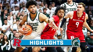 Rutgers at Michigan State  Highlights  Big Ten Mens Basketball  Jan 14 2024 [upl. by Jermayne]