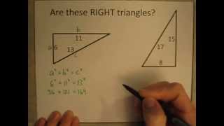 How to Determine Whether a Triangle is a RIGHT Triangle [upl. by Iror638]