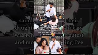 GV with his daughter ❤️✨ Cute moment 😇 gvprakash anvi fatherdaughter love saindhavi music [upl. by Adnarahs]